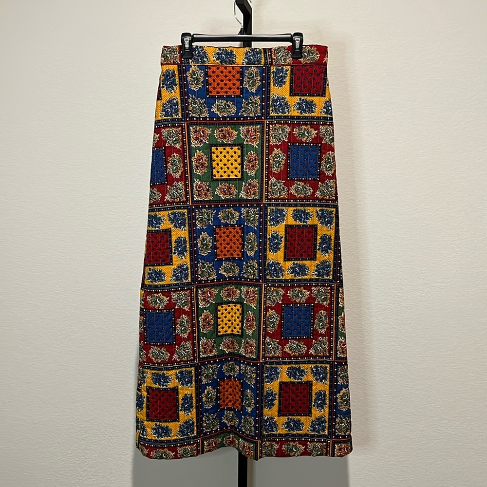 Vintage patchwork skirt w/ beading